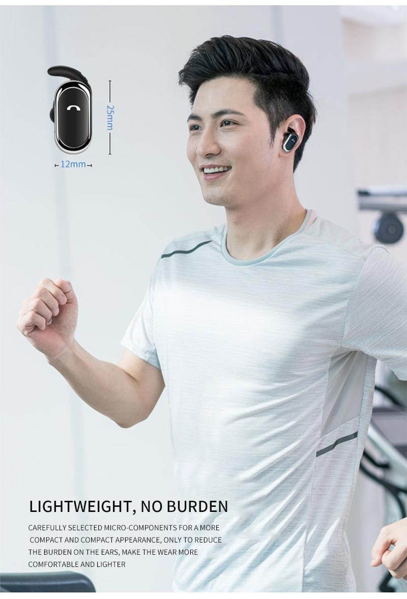 DPRUI tws wireless headphones with Charging Box Wireless Stereo Earbud In-ear Earphone Bluetooth headphones for a mobile phone (Black)