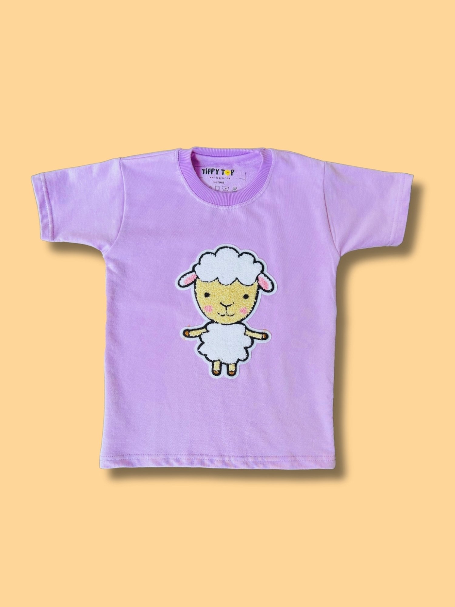 Tippy Top Kids Lavender Self Design T-Shirt