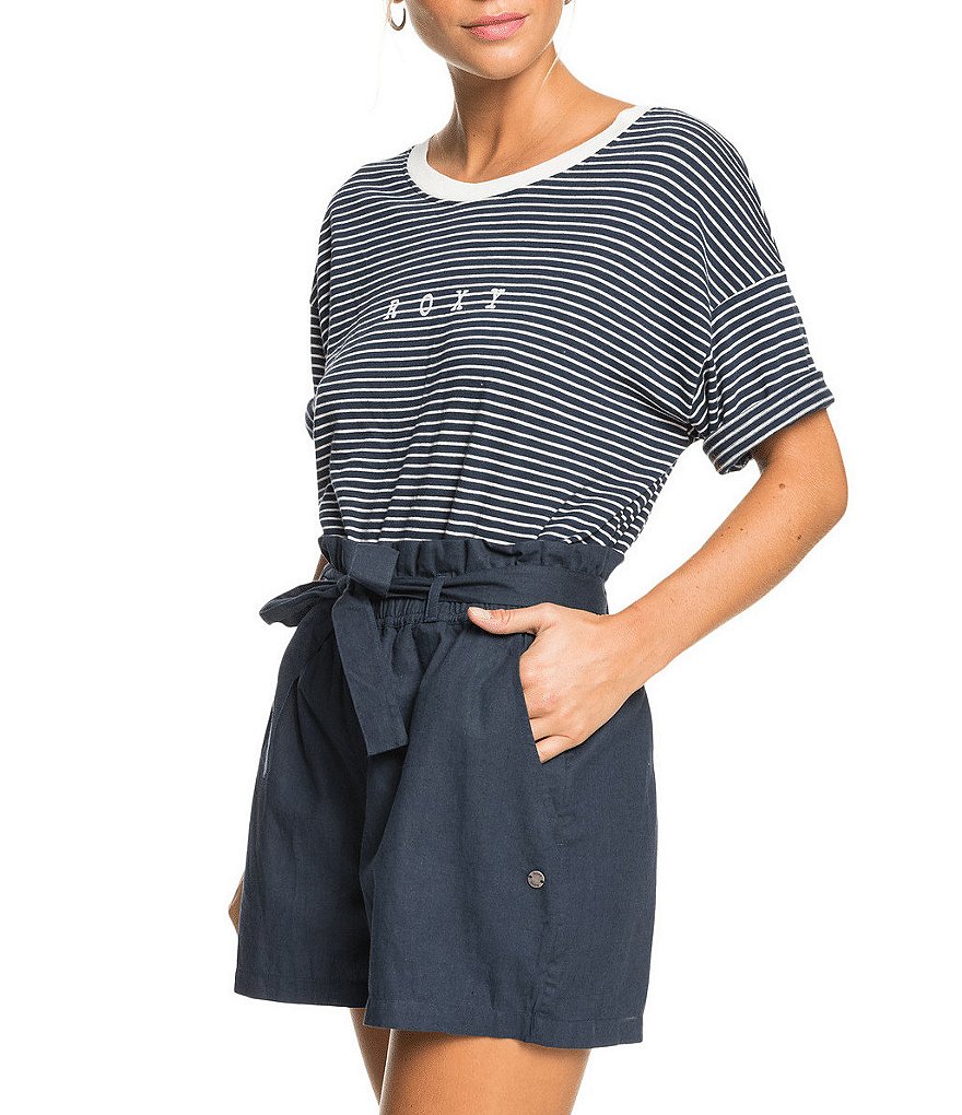 Roxy Be My Darling Paperbag-Waist Solid Shorts