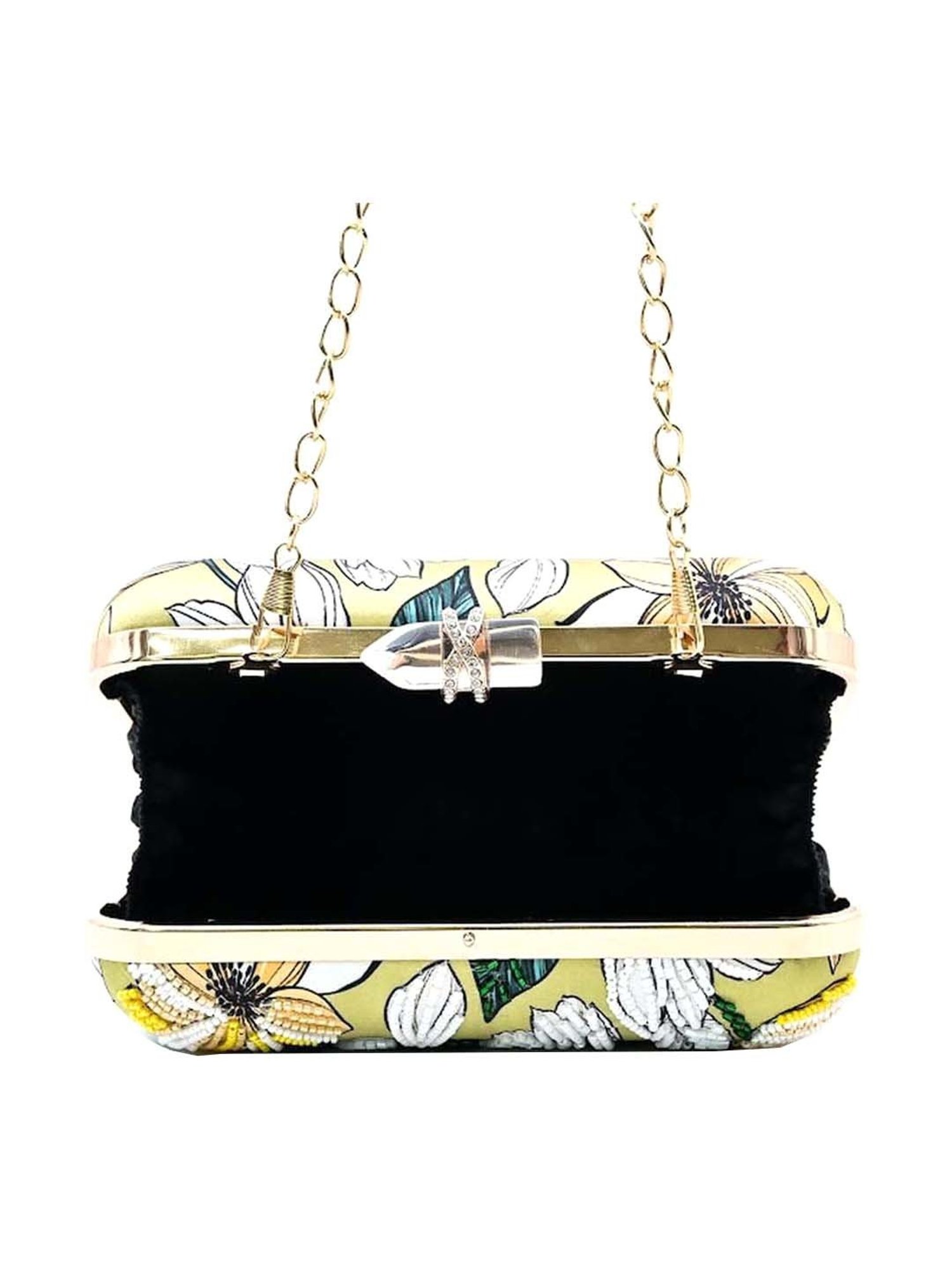 Sugarcrush Yellow Embellished Clutch