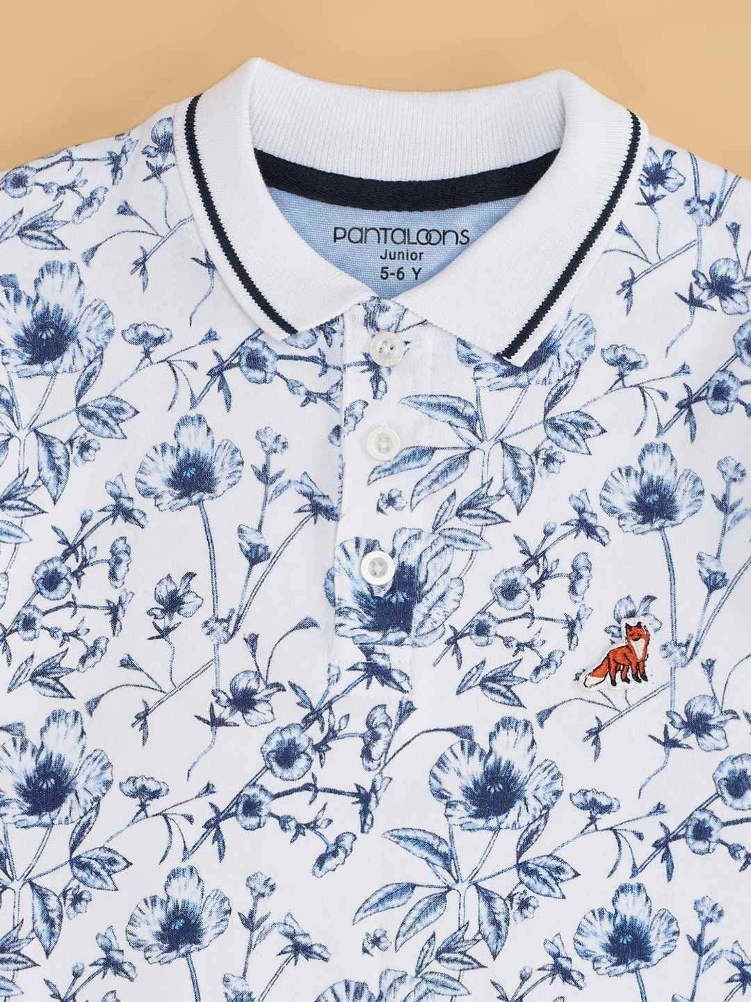 Pantaloons Junior Multicolor Cotton Striped Polo T-Shirt