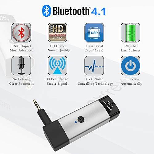 Airfrex Wireless Bluetooth Adapter Receiver with Microphone and 2.5mm Jack for Audio Technica ATH-M50X and ATH-M40X and ATH-M70X Headphones, Audio Technica Headphone Cable Cord Replacement Connector