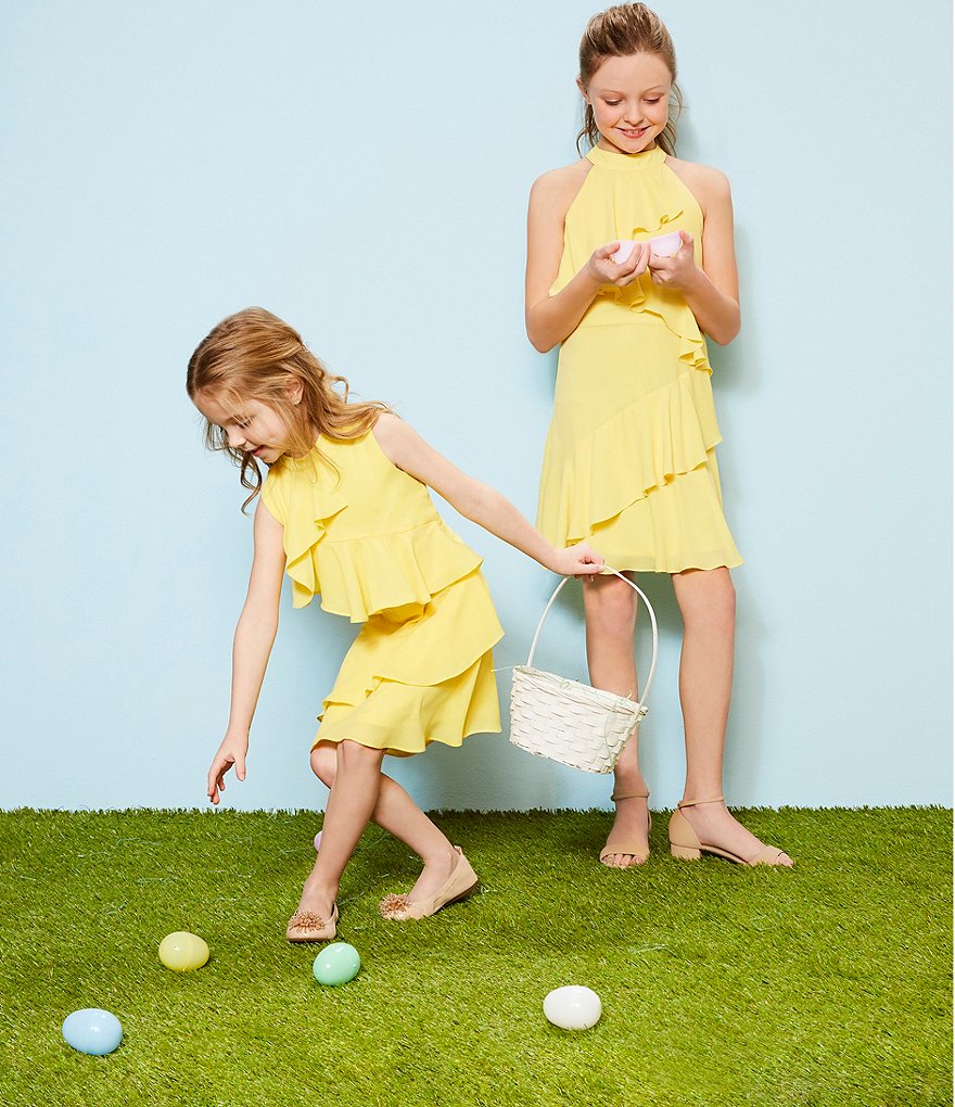 GB Girls' Posy-Girl Patent Cap Toe Jeweled Ornament Dress Flats (Infant)