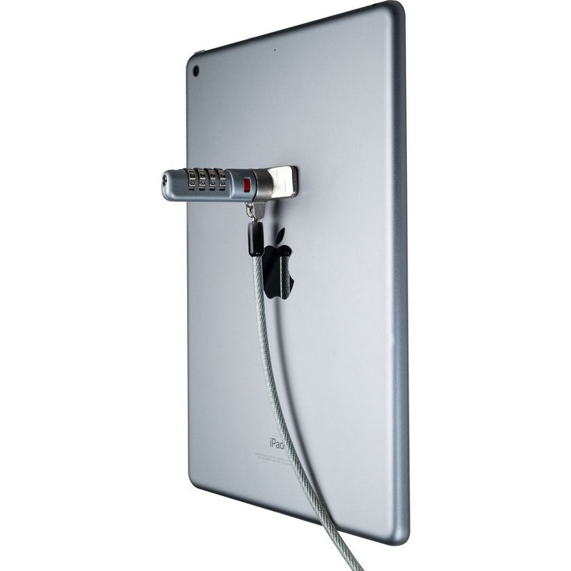 CTA Digital: Kensington Combination Lock Security Cable and Adhesive Plate - For Notebook, Tablet, Desktop Computer, Smartphone