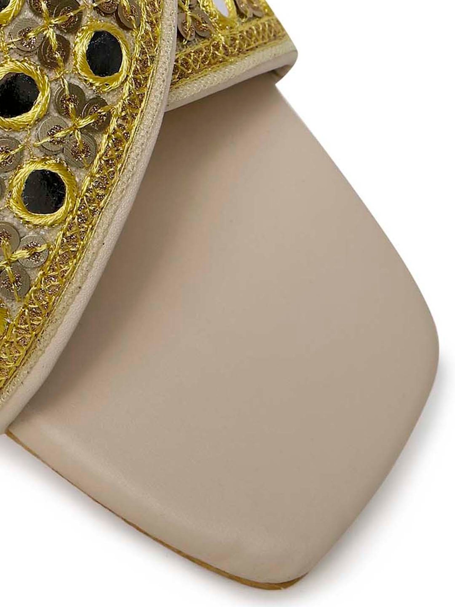 Glam Story Women's Yellow Cross Strap Sandals