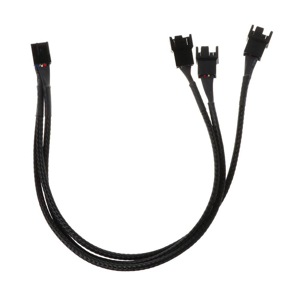 30CM 4Pin to 3 Ways Y Splitter Cable Fan 4 Pin to 3x4Pin/3Pin Extension Cable for PC Computer Laptop Accessories