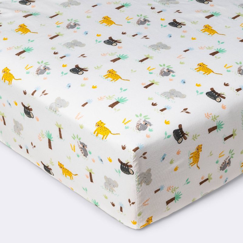 Fitted Crib Sheet Jungle Animals - Cloud Island™