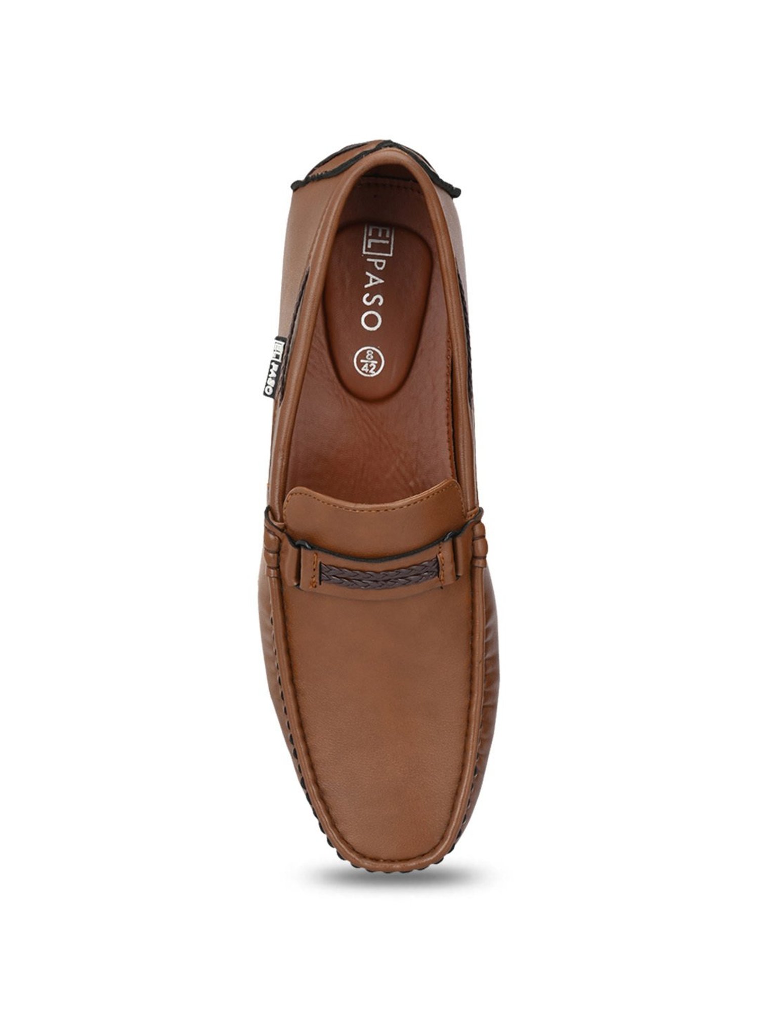 El Paso Men's Tan Casual Loafers