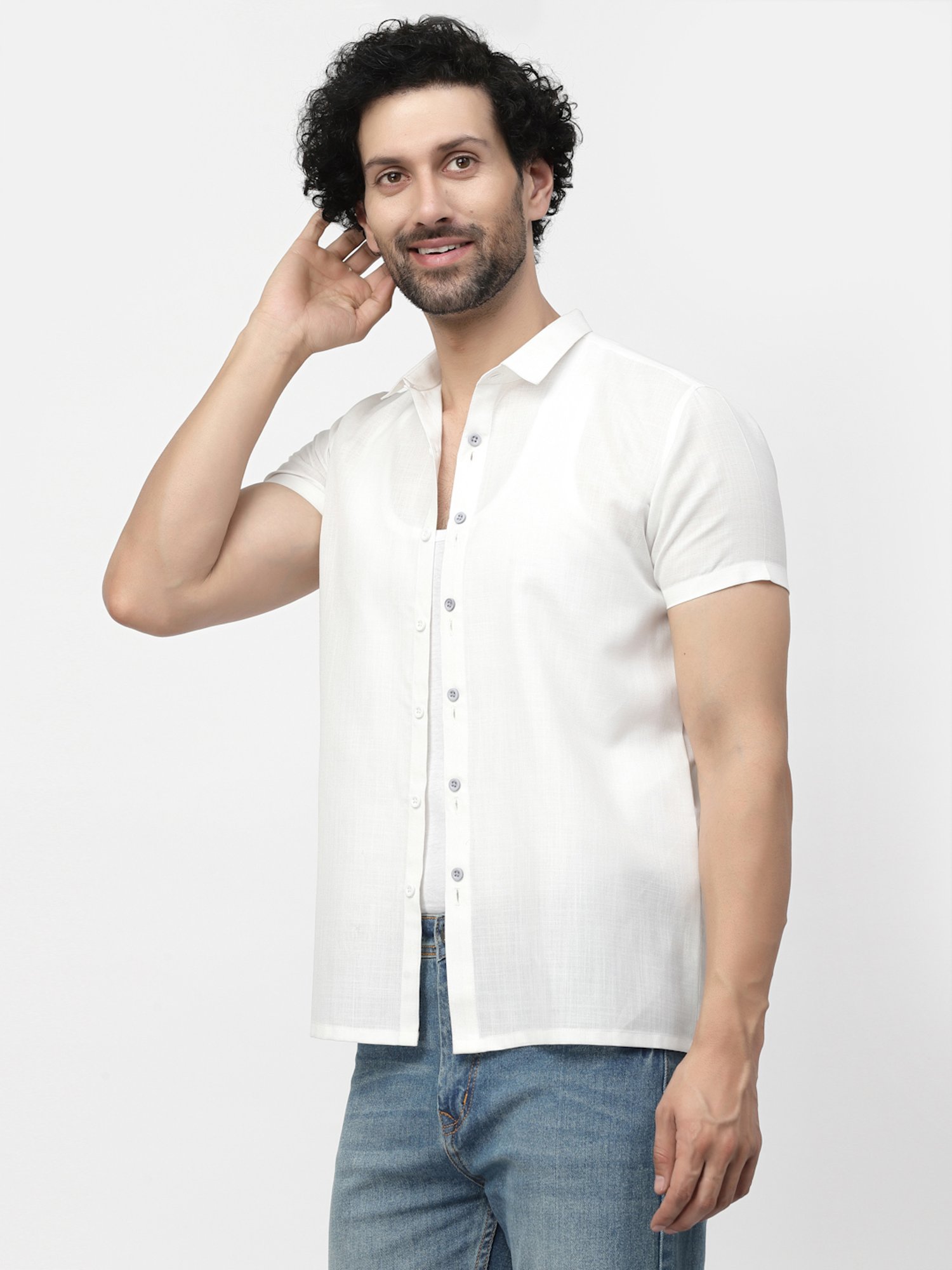 Lela White Regular Fit Shirt