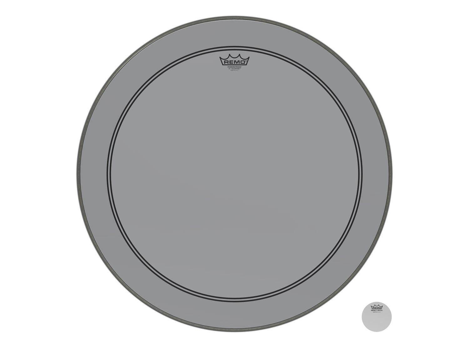 Remo Powerstroke P3 Colortone Bass Drumhead - Smoke - 26"