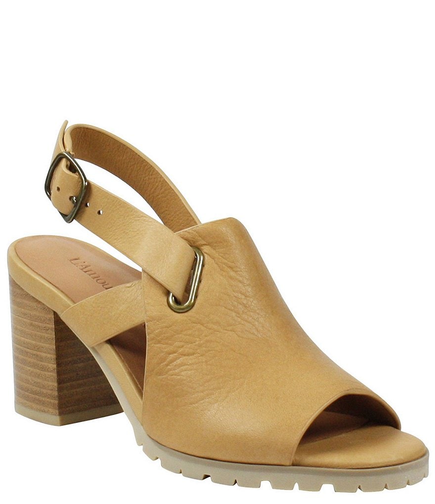 L'Amour Des Pieds Quenton Leather Slingback Sandals