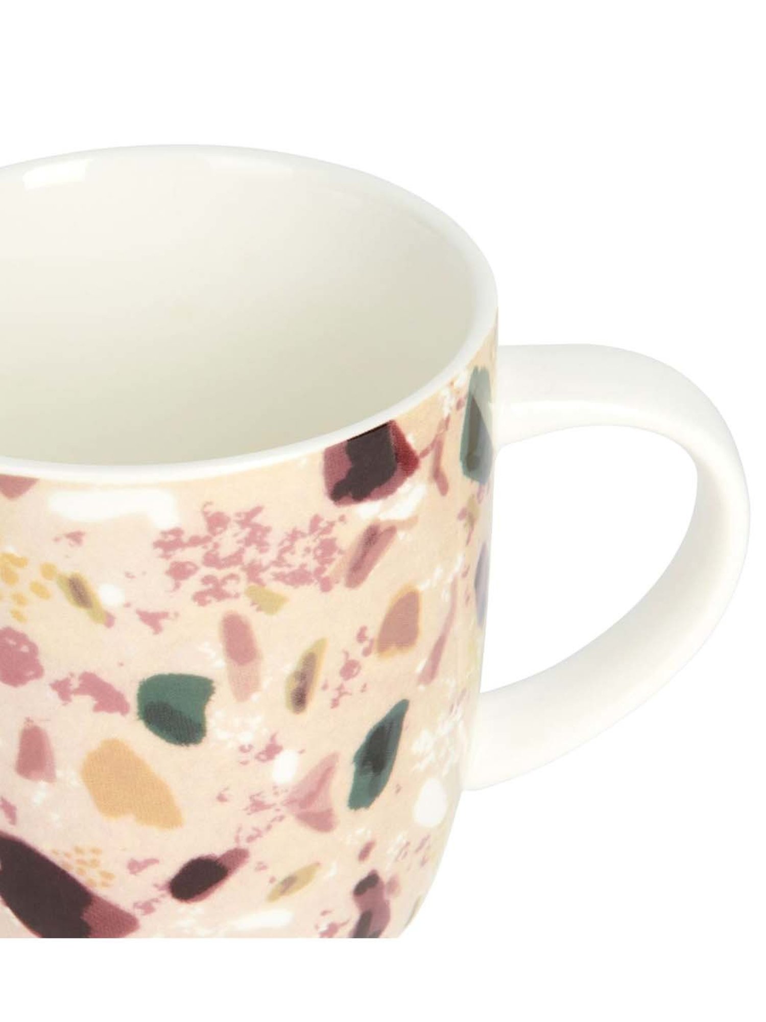 KitchenCraft Multicolor Ceramic Barrel Mug (0.425 L) - Set of 4