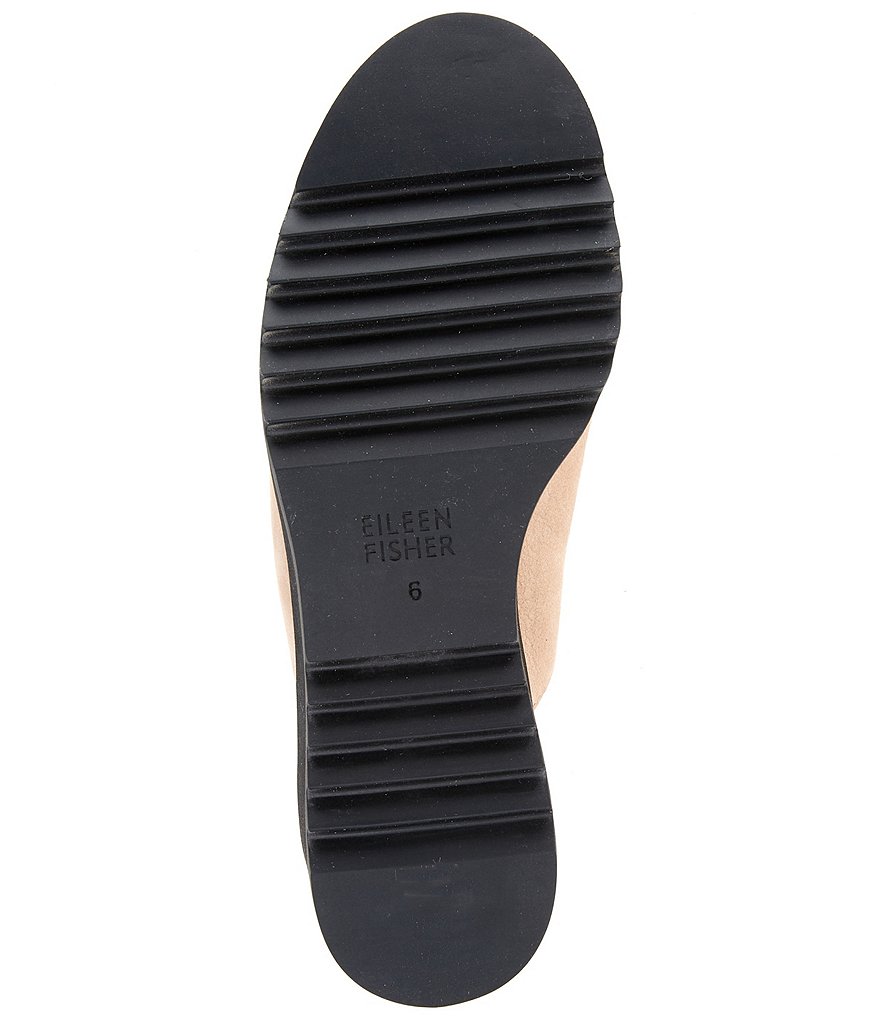 Eileen Fisher Leather Wedge Slide Mules