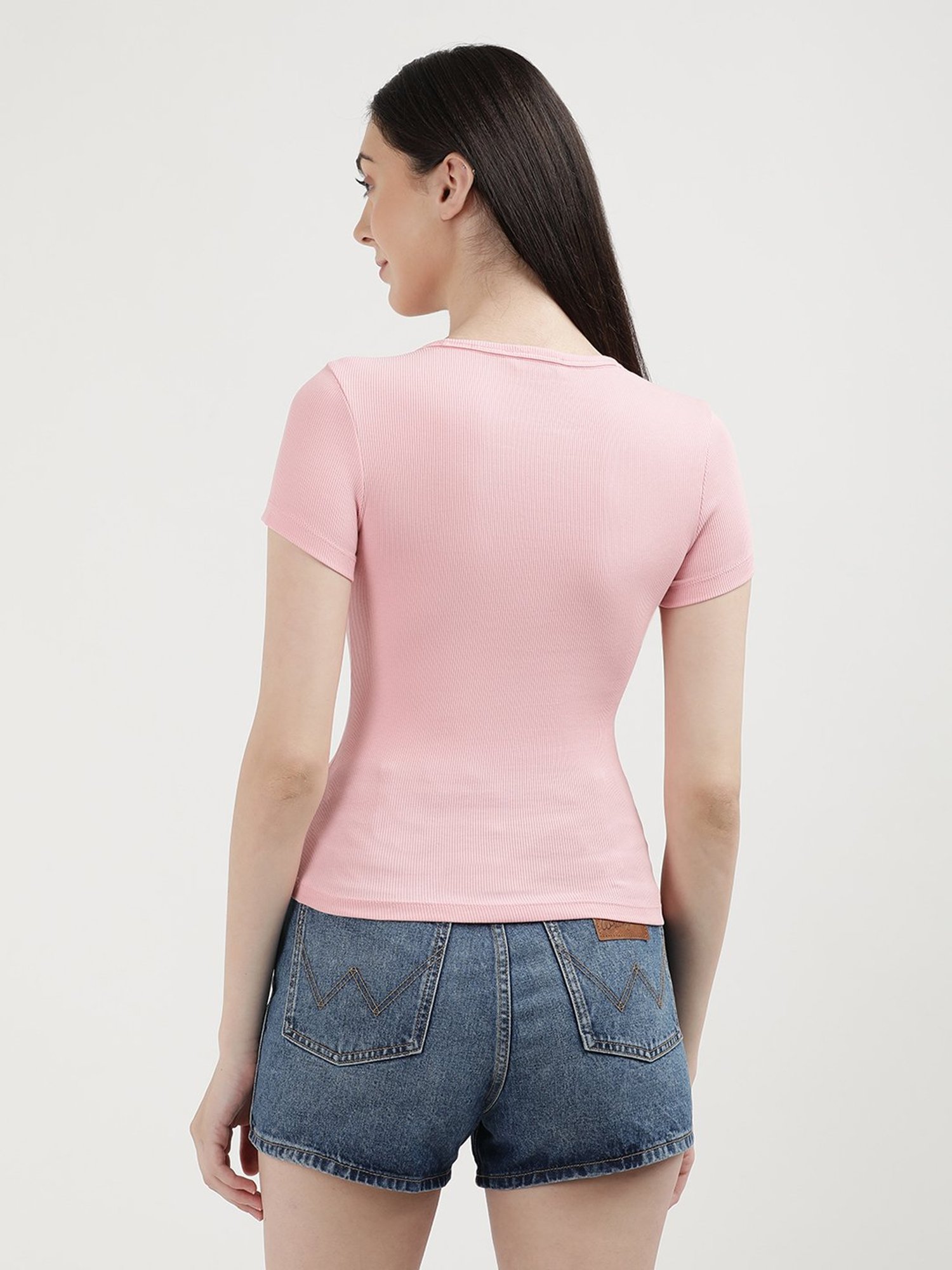 TOMMY HILFIGER Light Pink Slim Fit T-Shirt