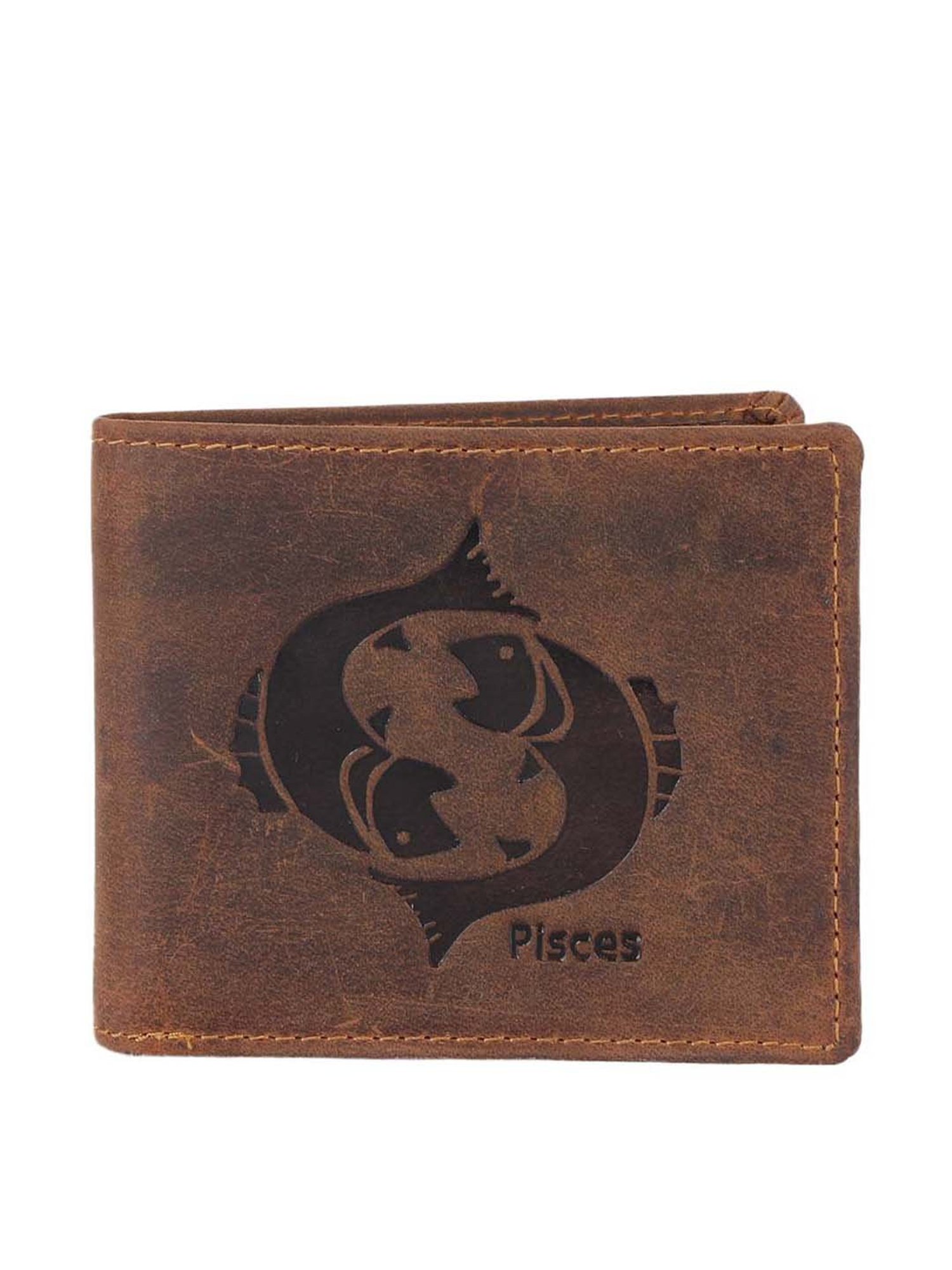 Alvaro Castagnino Brown Leather Bi-Fold Wallet for Men