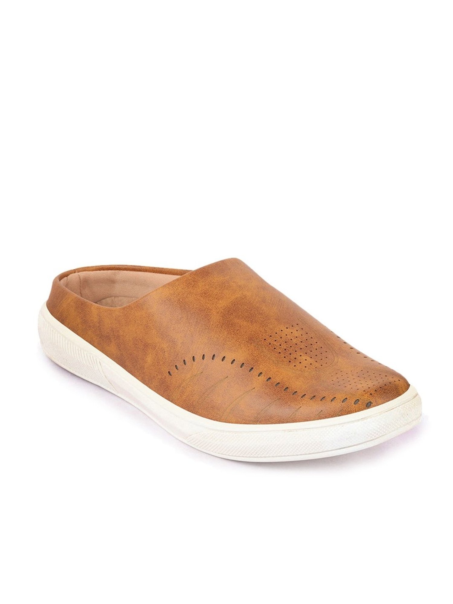 Fausto Men's Tan Mule Shoes