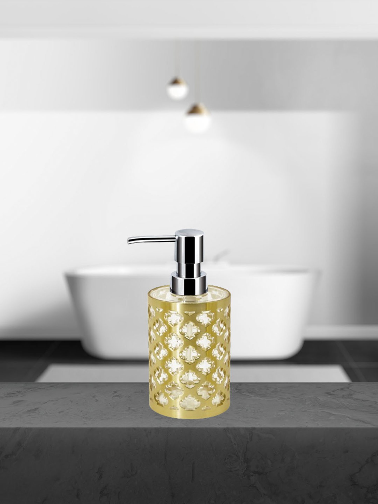 Freelance Gold Polyresin Set of 4 Bathroom Accessories