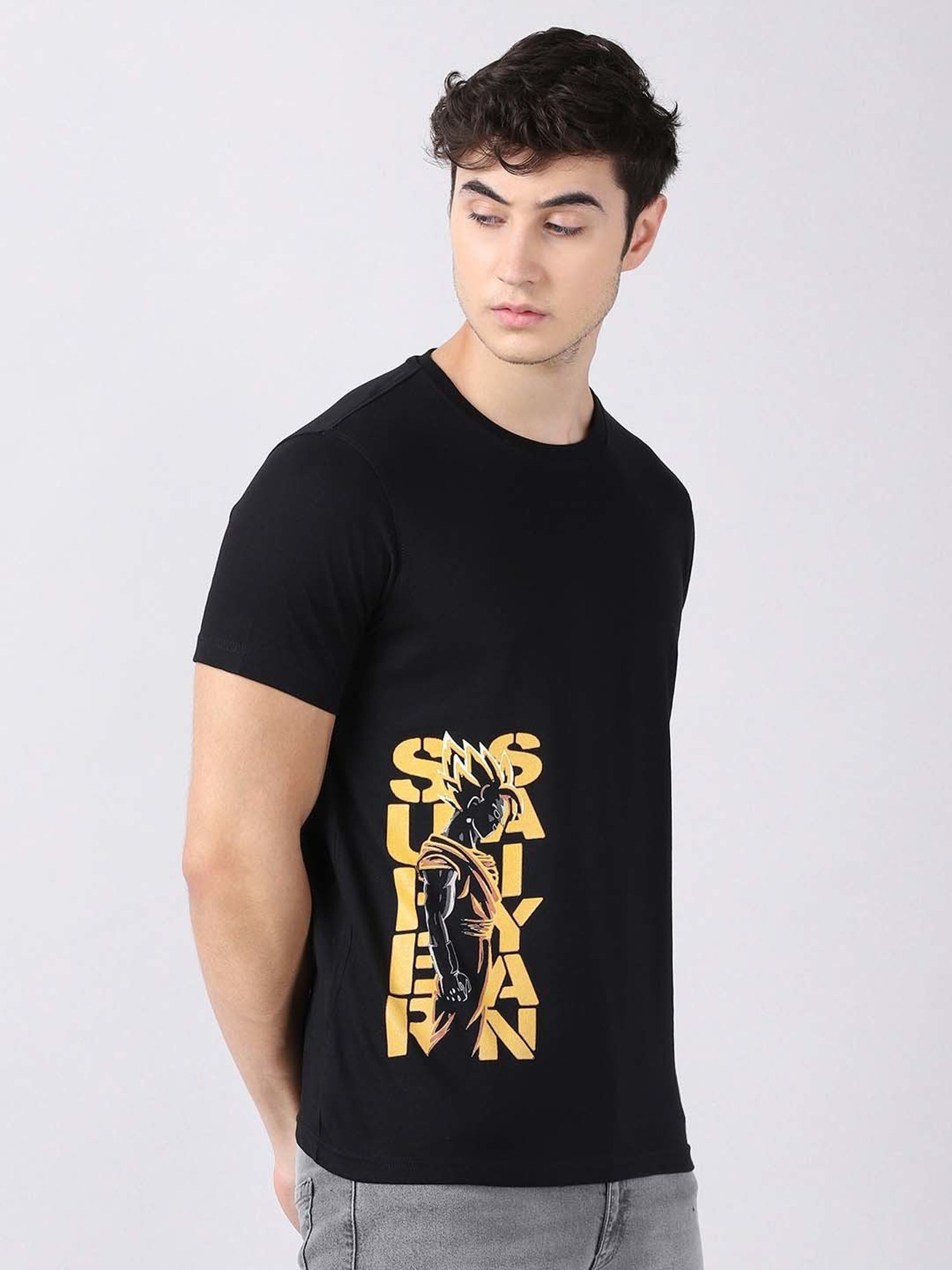 Bushirt Black Cotton Crew T-Shirt