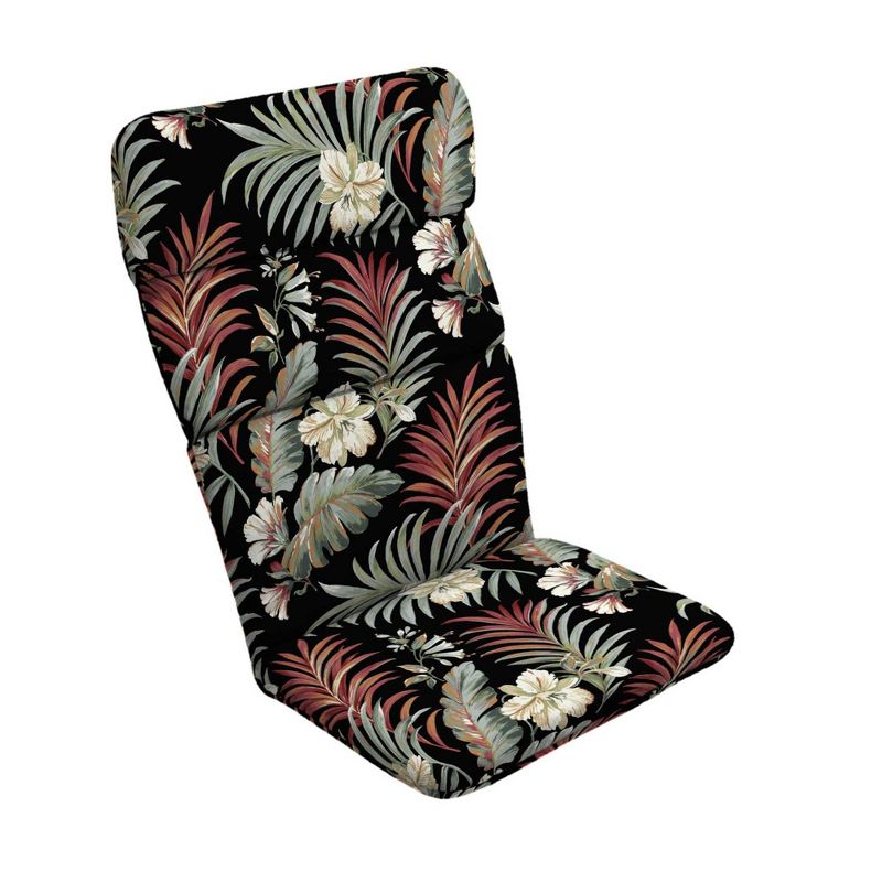 Arden Selections Simone Tropical Texture Outdoor Adirondack Chair Cushion Black