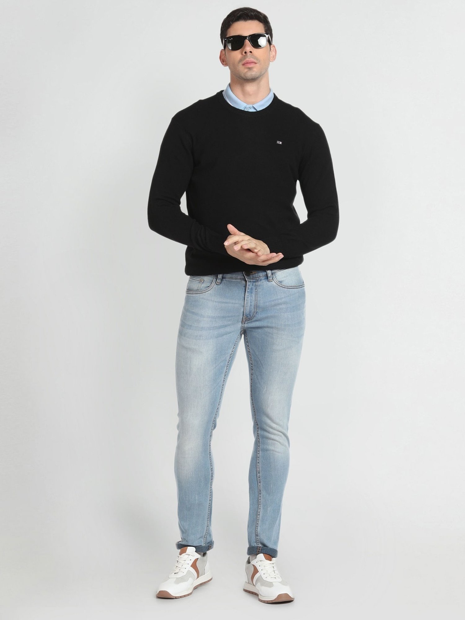 Arrow Sport Jet Black Regular Fit Sweater