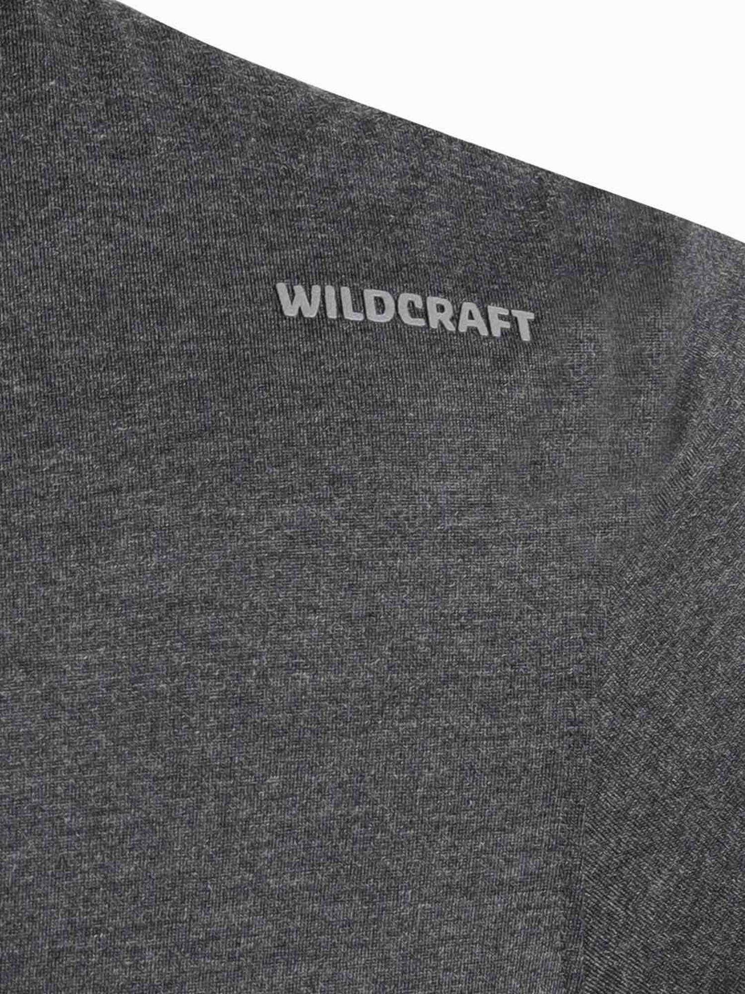 Wildcraft Black  Regular Fit Printed Sports T-Shirt
