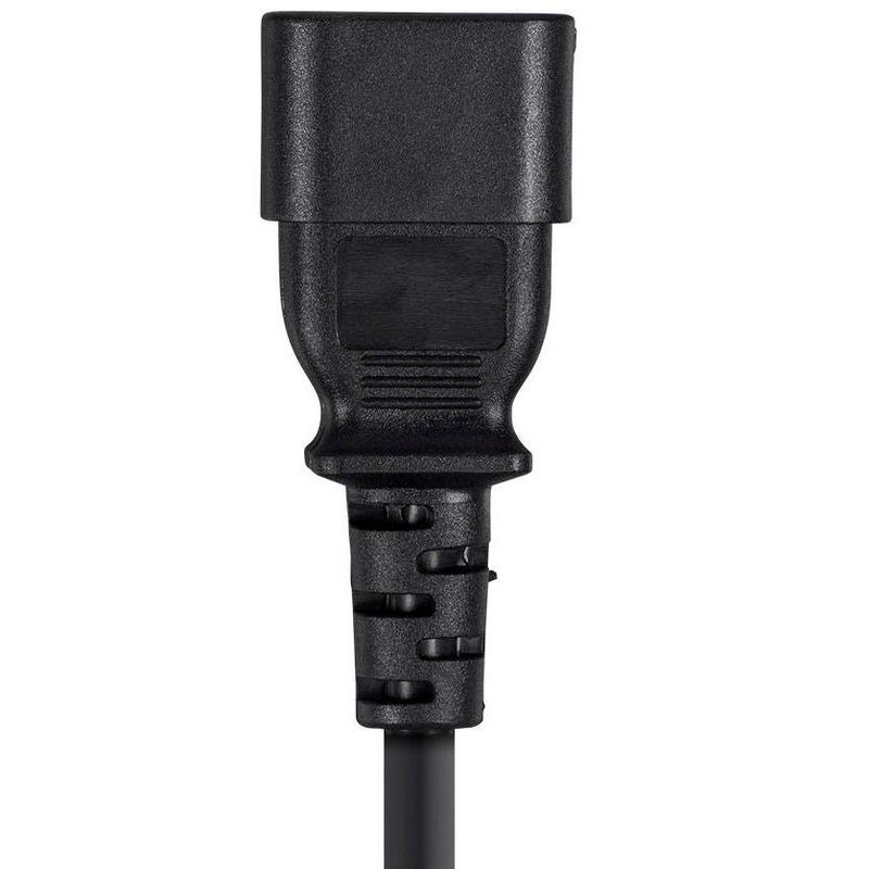 Monoprice 3-Prong Extension Cord - 3 Feet - Black | IEC 60320 C14 to IEC 60320 C13, 18AWG, 10A, 125V