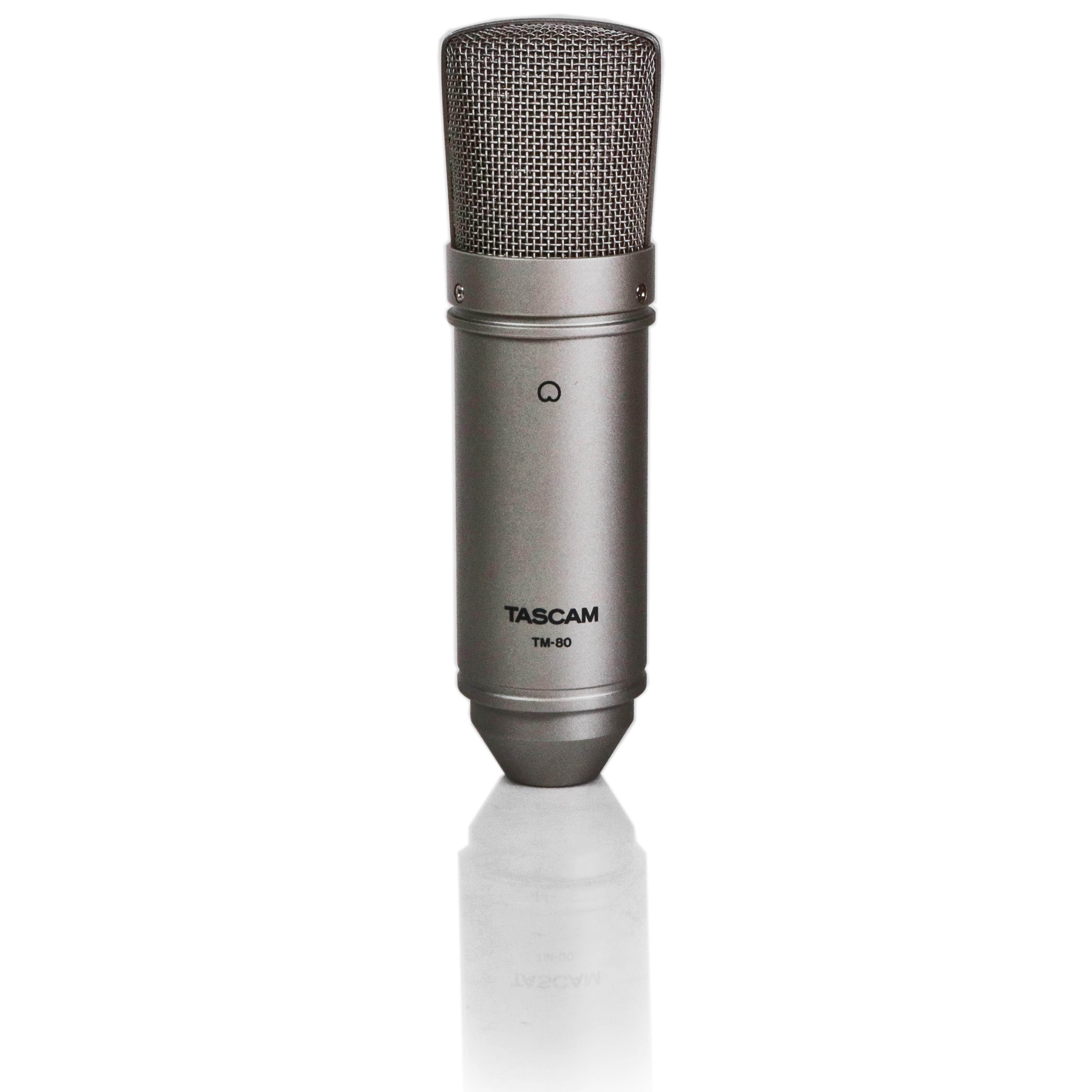 Tascam TM-80 Large Diaphagm Condenser Studio Microphone w/ Shock Mount & Tripod