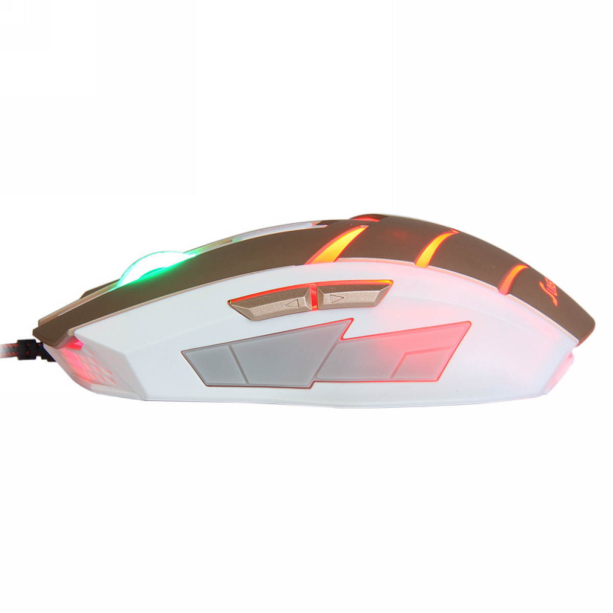 Sunsonny TM50 USB 2.0 Wired / 6 Button / 600~1000~1600 dpi LED Red Light Gaming Mouse - White