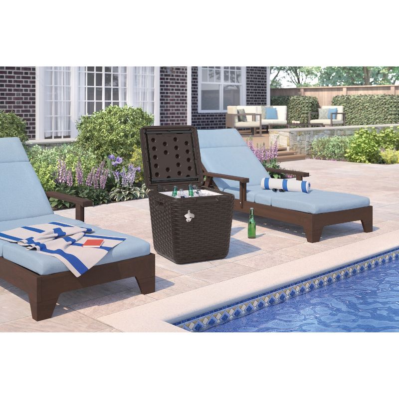 Slat Top Serving Cart - Gray - Apollo Outdoor