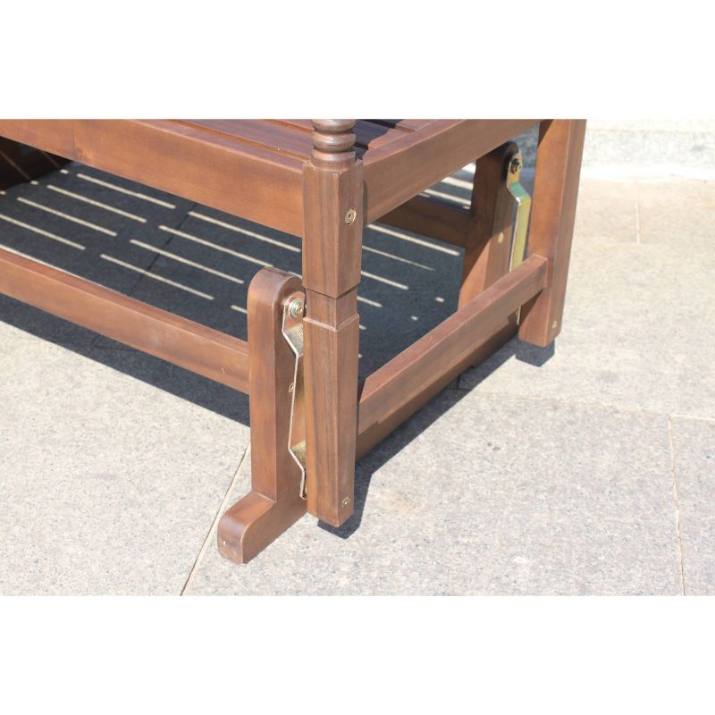 Wood Outdoor Bench in Natural Brown-Pemberly Row