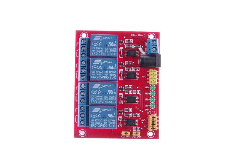 KNACRO DC 5V 4-Channel Relay Module Optocoupler Isolation High-Low Level Trigger Optional for SCM Expansion Board TTL PLC Control