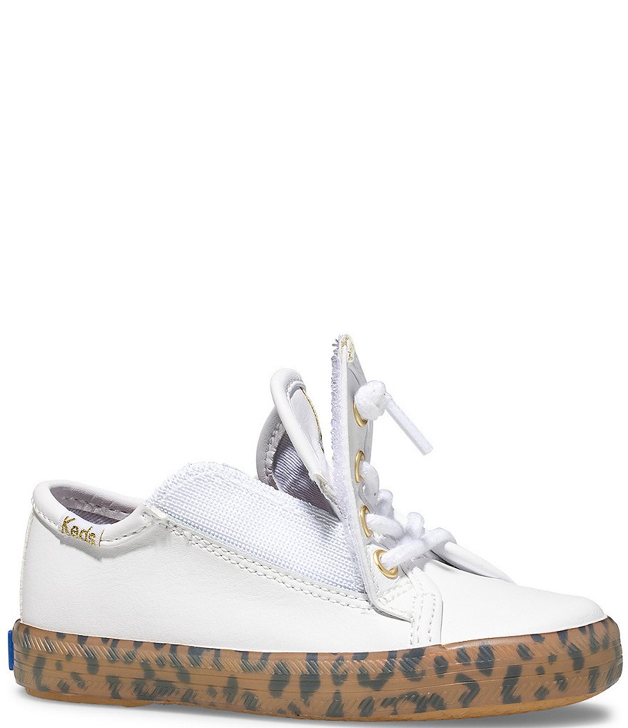 Keds Girls' Kickstart Leather Leopard Jr Sneakers (Infant)