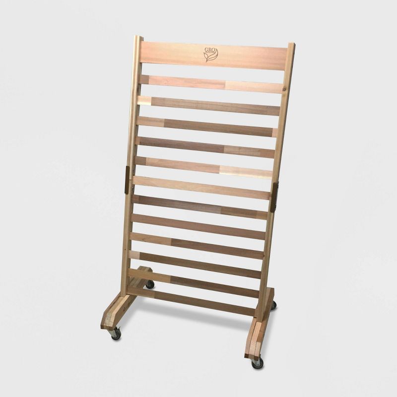 48" Vertical Rectangular Garden Planter With Irrigation Slate Cedar - GRO Products