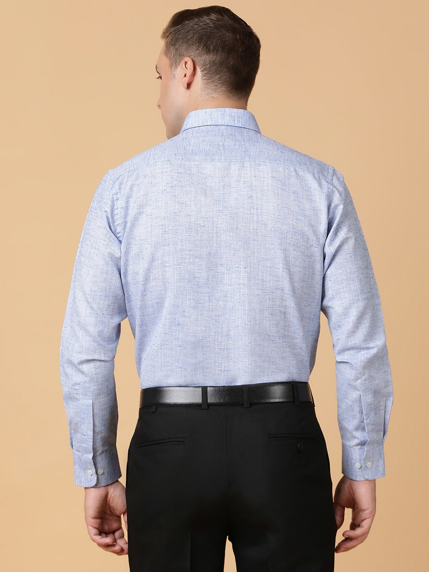 TABARD Blue Melange Regular Fit Shirt