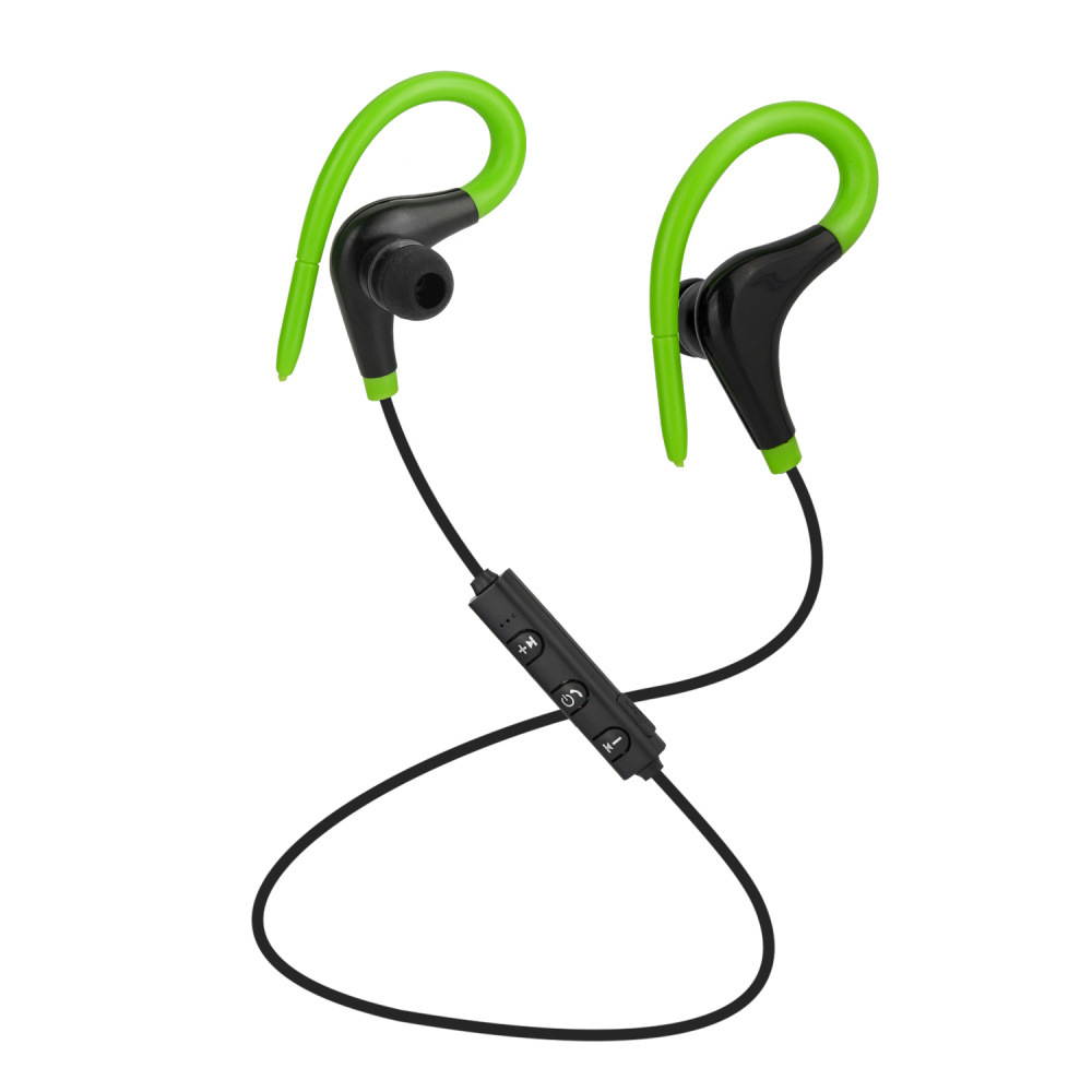 Jansicotek AX-01 Bluetooth Wireless Earphone Headset Sport Stereo Headphone Music MP3 Playing Noise Reduction Headset for Mobile Phone- Green