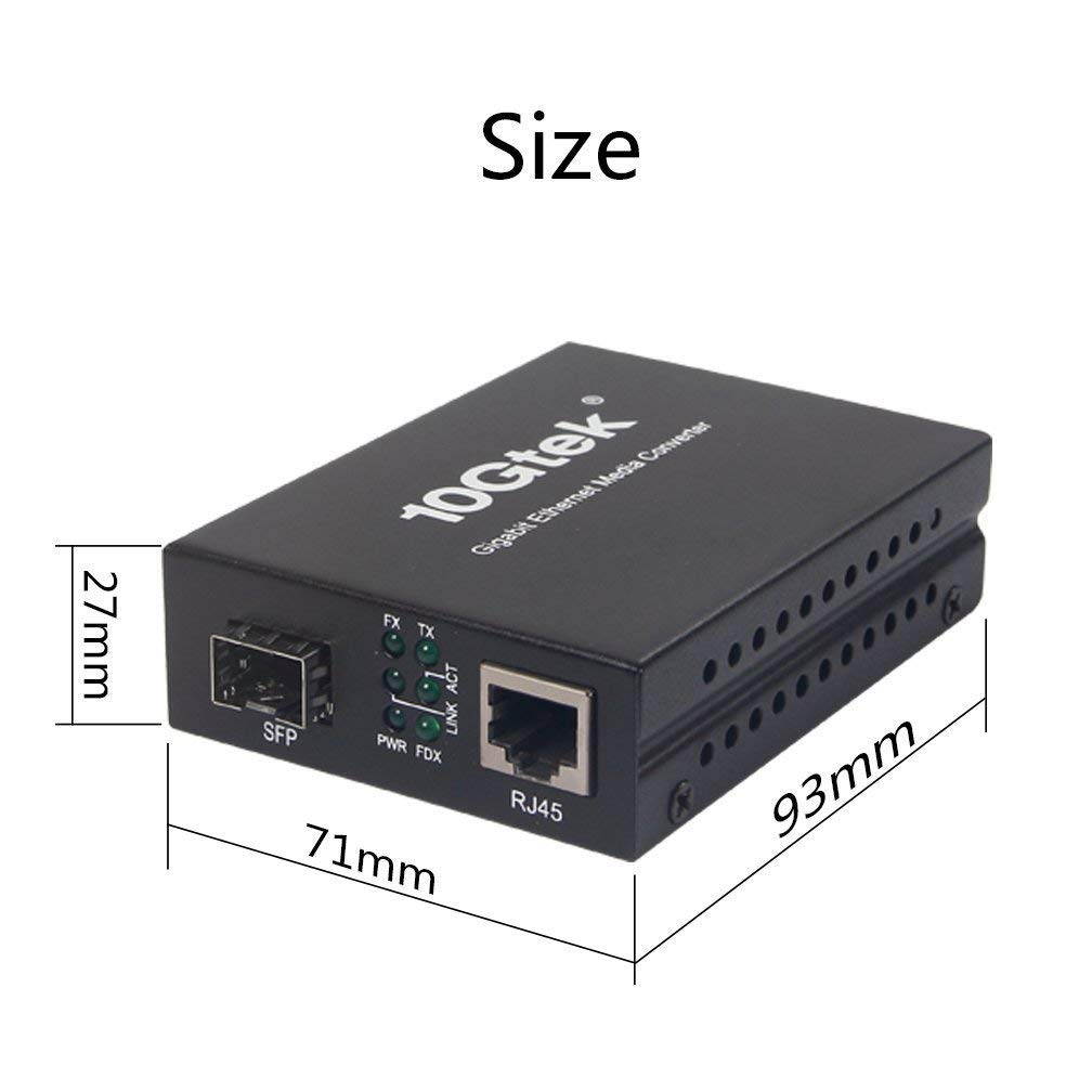 Gigabit Ethernet Media Converter, 1x 10/100/1000Base-T RJ45 to 1000Mbps SFP Slot