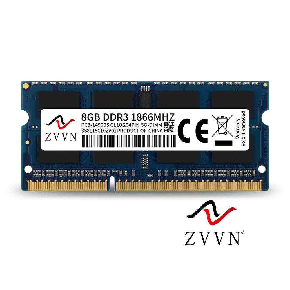 ZVVN 8GB DDR3 1866 (PC3 14900) 204-Pin 1.5V SO-DIMM RAM Laptop Notebook Memory Blue Model 3S8L18C10ZV01