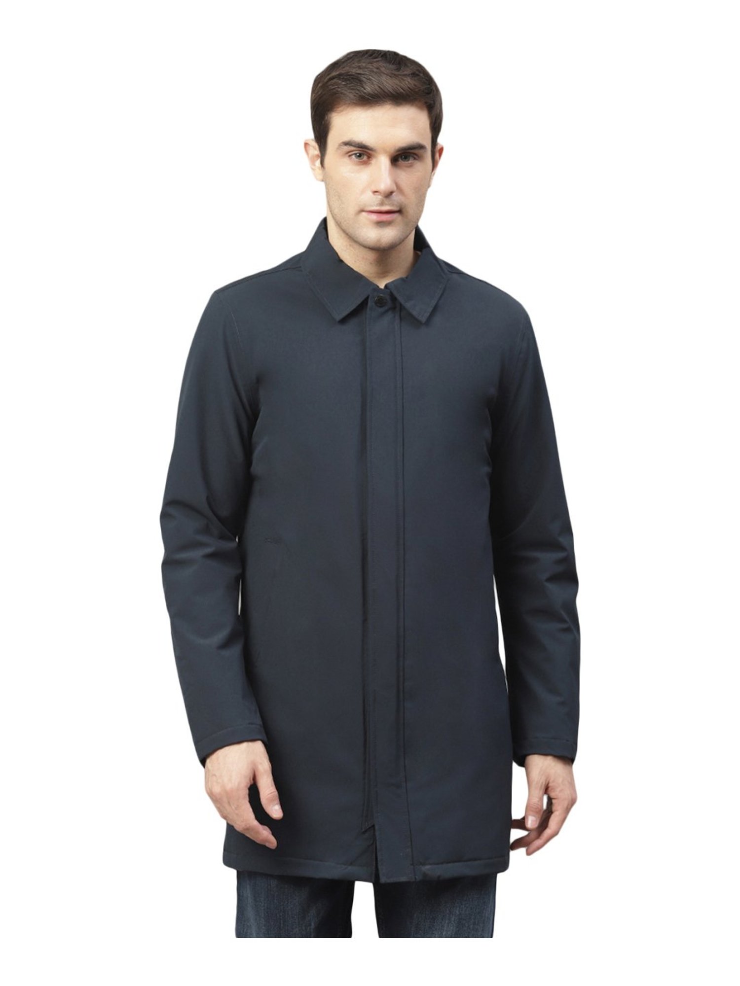 Lindbergh Navy Relaxed Fit Overcoat