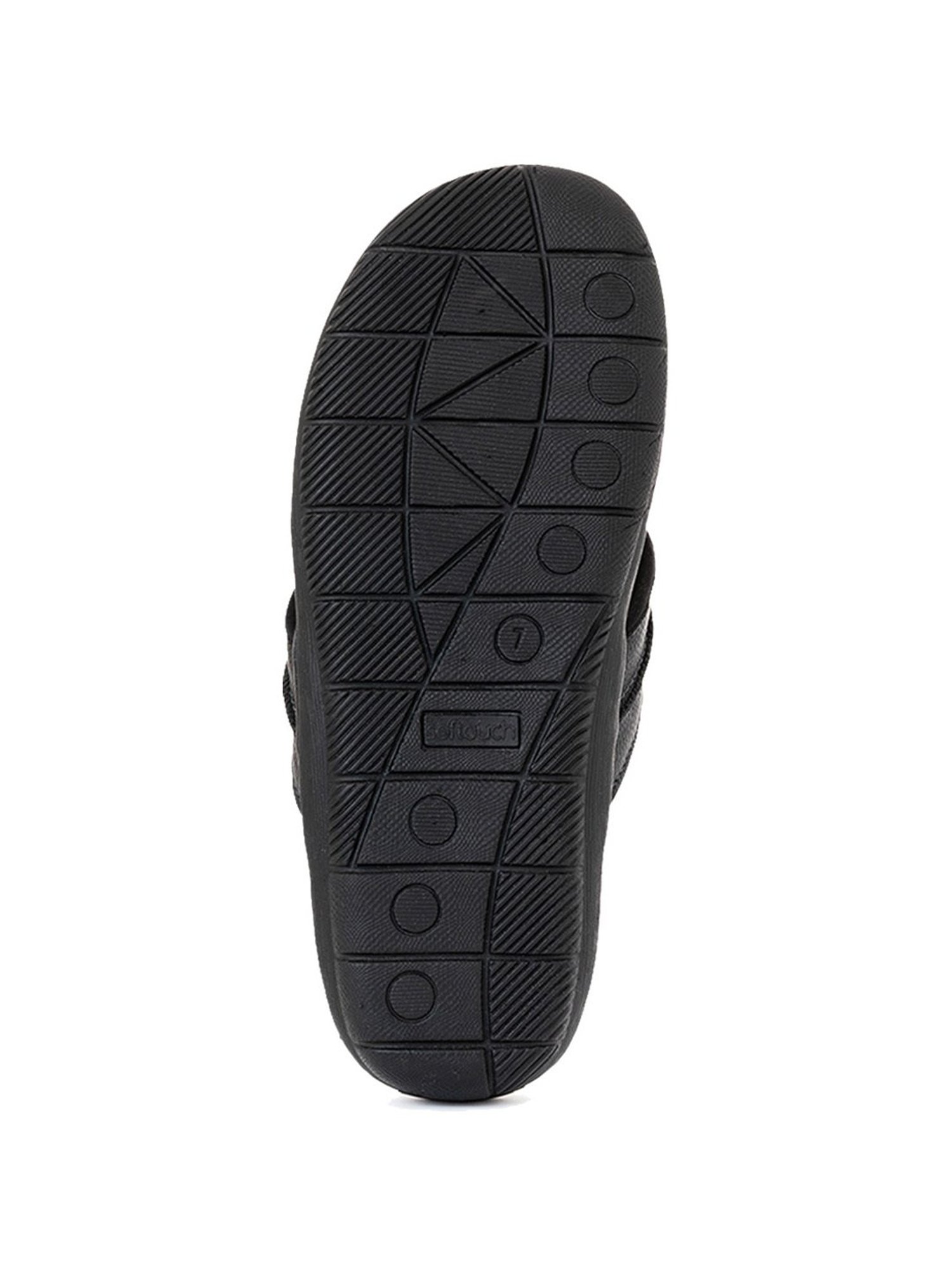 Khadim Men's Black Flip Flops