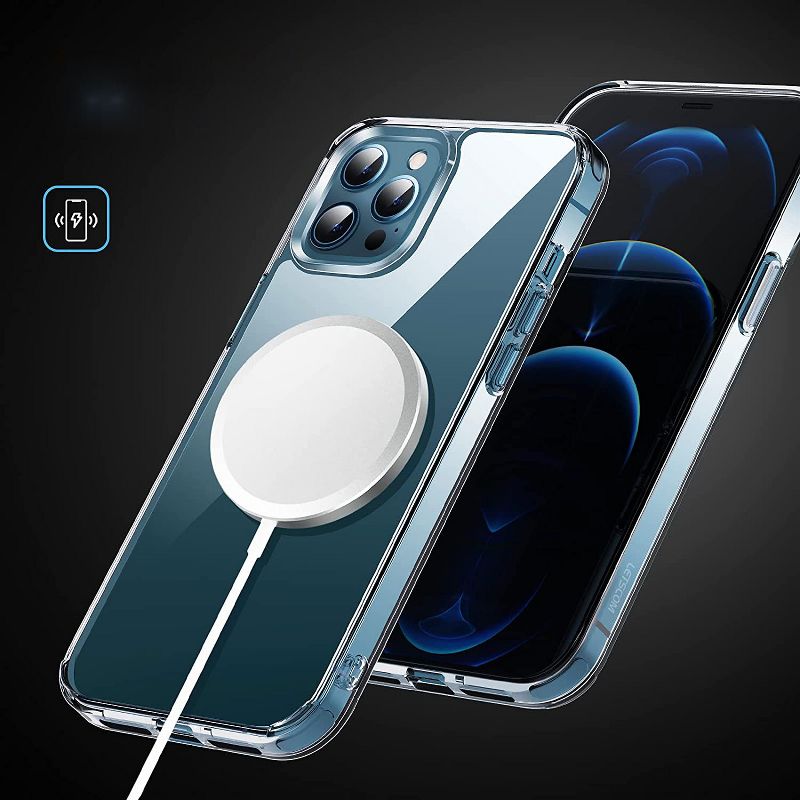 Letscom Crystal Clear Case for iPhone 12 & iPhone 12 Pro Anti-Yellowing, Corner Shockproof, Military Grade Protection Phone Case - Clear Ci121