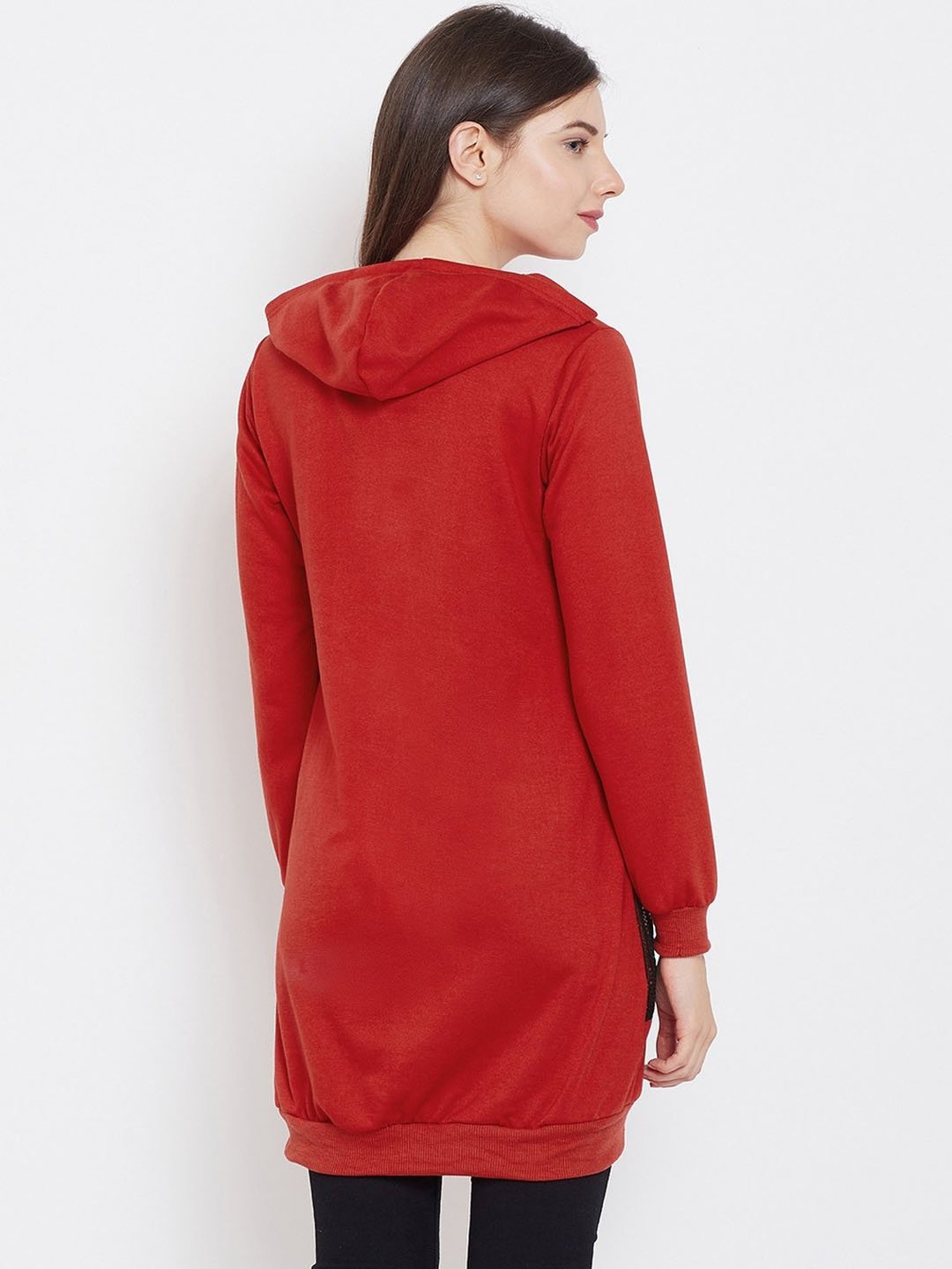 Belle Fille Red Embellished Sweatshirt