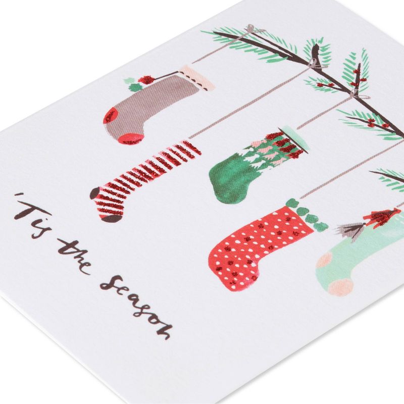 Papyrus Prelude Painterly Stockings Card Pack