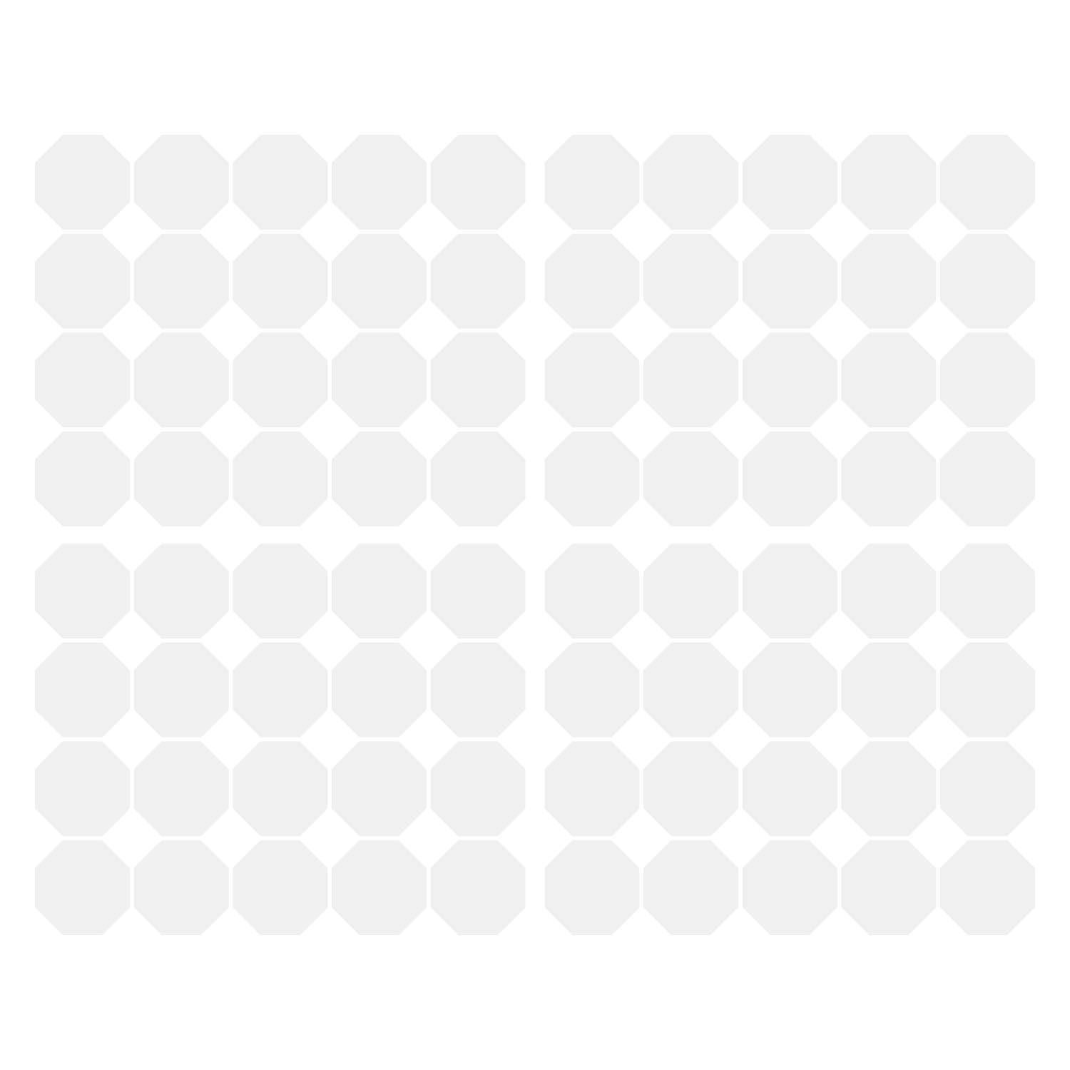 LiteMark 3.5 Inch Black Removable Octagon Decals - Pack of 18