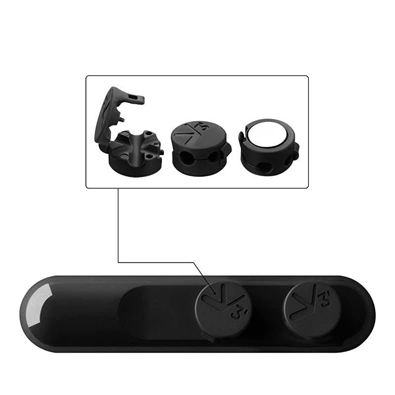 Dark Grey TedGem 2018 Upgraded Magnetic Clips Desktop Cord Management Multipurpose Organizer with 3 Buckles and 2 Bases for Cell Phone Cable