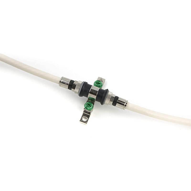 Black RG6 Digital Coaxial Cable Shielded PVC Jacket FIRE Rated UL CATV RoHS 75 Ohm RG6 Digital Audio Video Coaxial Cable with Premium Metal Compression F-Connectors
