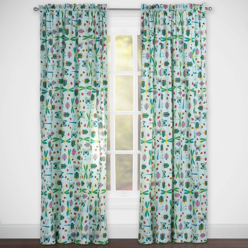 Snug As A Bug Rod Pocket Curtain Panel Green - Highlights