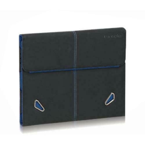 Solo Tech Carrying Case (Book Fold) for iPad - Black, Blue (tcc2224/20u6)