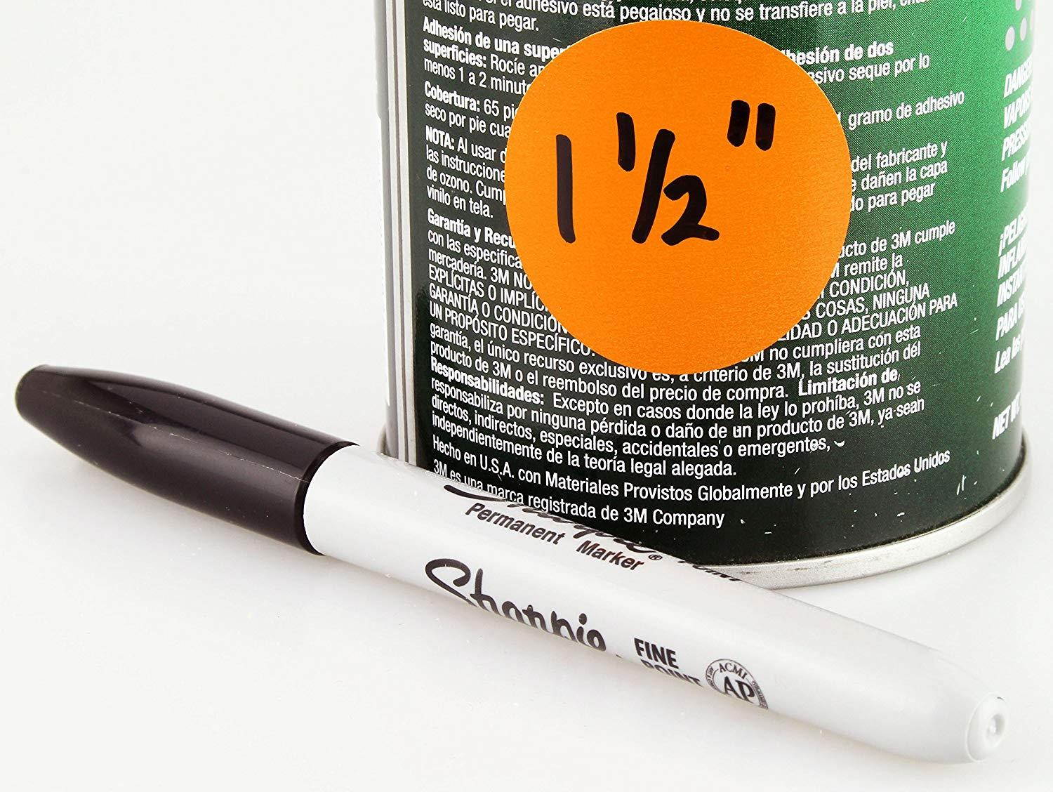ChromaLabel 1-1/2 inch Color-Code Dot Labels | 500/Roll (Orange)