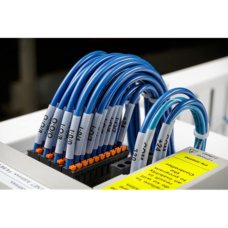 SelfLaminating Vinyl Label Tape M91427 Black on White Semi Clear Tape Compatible with BMP41 BMP51 BMP53 Label Printers 15 Height 5 Width