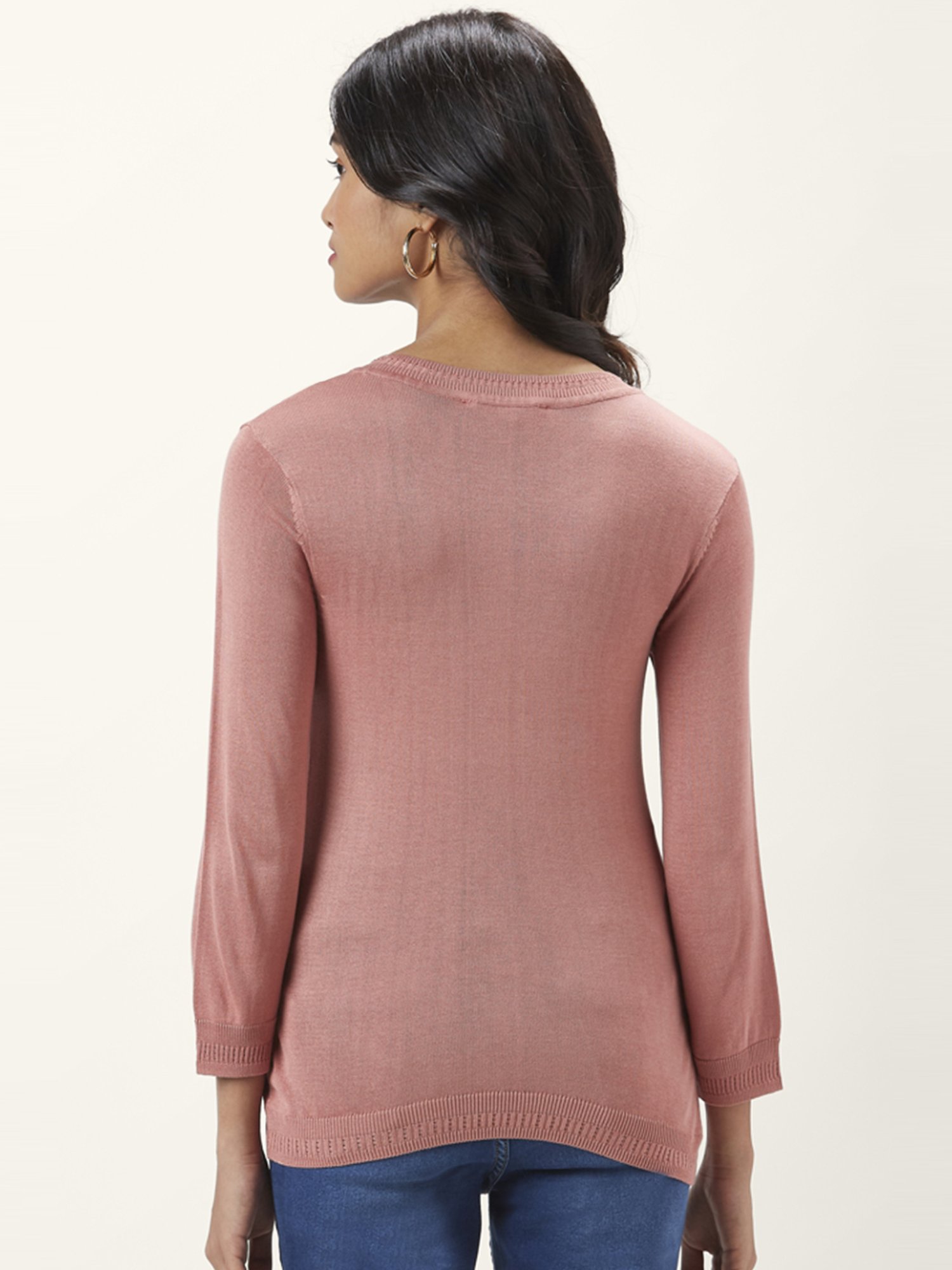 Honey by Pantaloons Pink Regular Fit Sweater